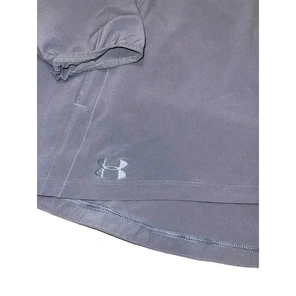 Under  Armour Heatgear Cooling Lightweight  1/4 Zip Gray Jacket Hoodie Mens L - Picture 2 of 7